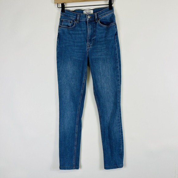 Reformation Denim - Reformation High & Skinny Taper Ankle Jeans Darwin‎ Wash 10" Inseam Womens Sz 26